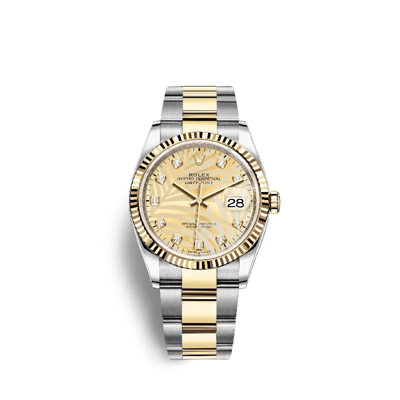 Rolex Datejust 36mm. Oystersteel and 18k Yellow Gold. Ref# 126233-0044