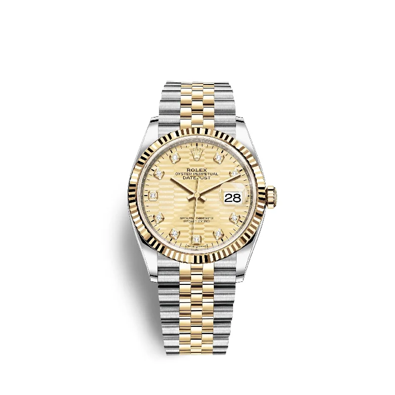 Rolex Datejust 36mm. Oystersteel and 18k Yellow Gold. Ref# 126233-0045