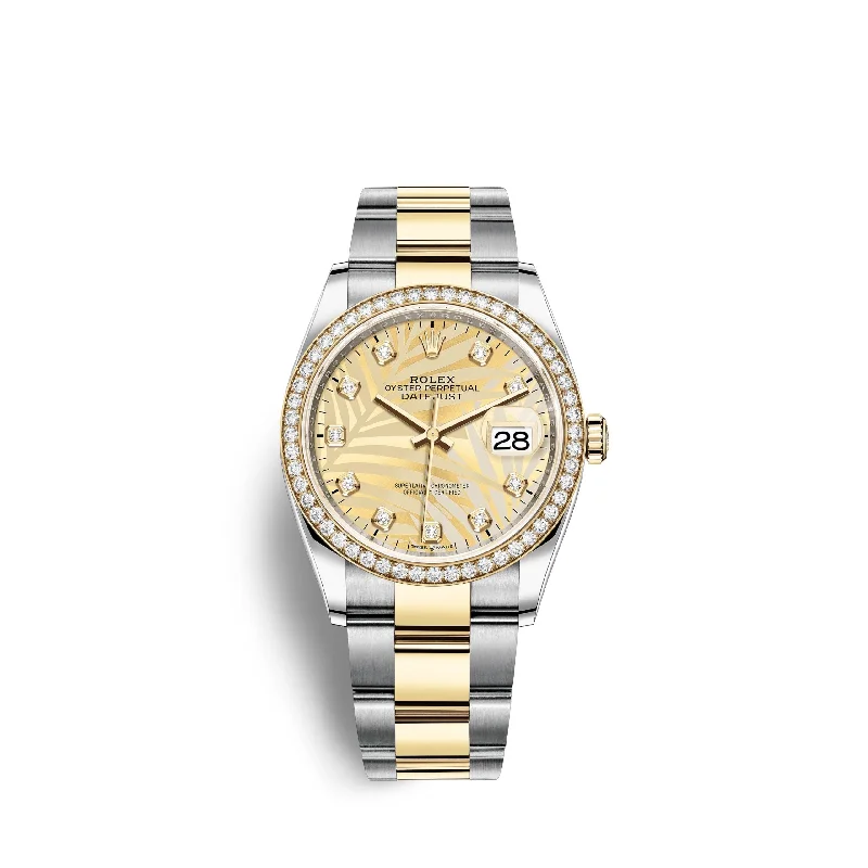 Rolex Datejust 36mm. Oystersteel and 18k Yellow Gold. Ref# 126283rbr-0030