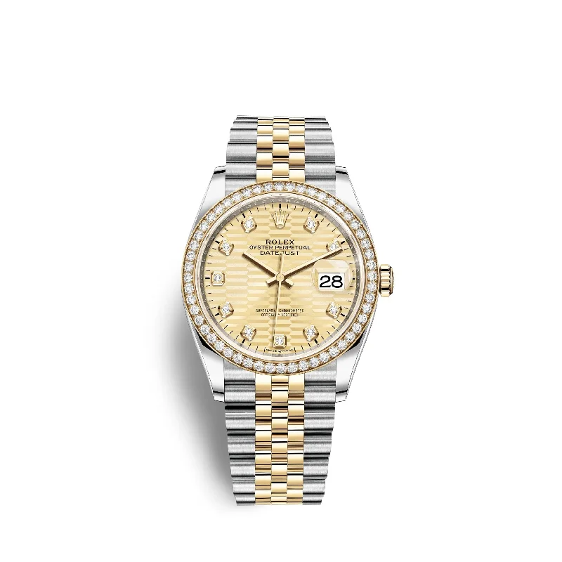 Rolex Datejust 36mm. Oystersteel and 18k Yellow Gold. Ref# 126283rbr-0031