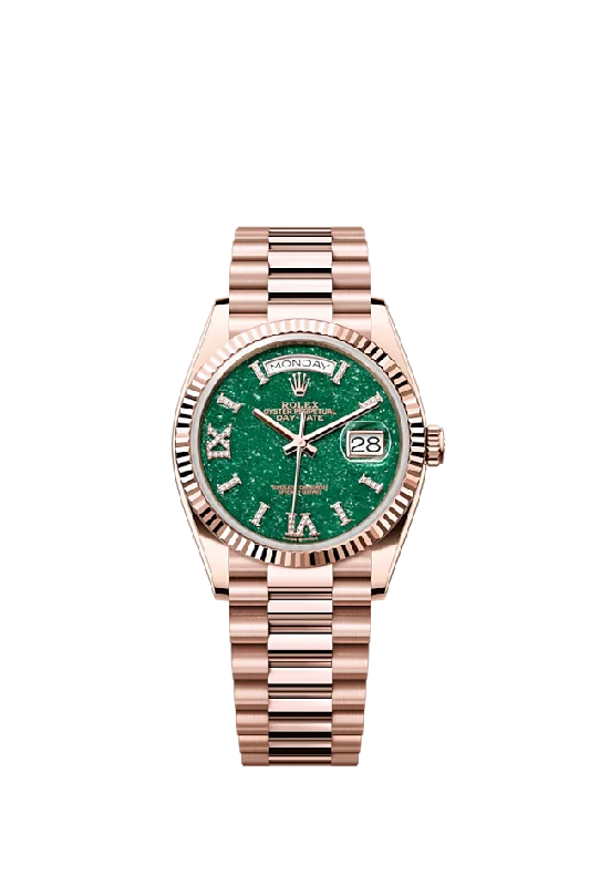 Rolex Day-Date 36. 18k Everose Gold with Diamond-set. 36mm. Ref# 128235-0068