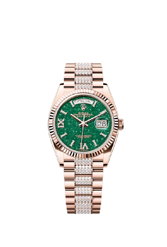 Rolex Day-Date 36. 18k Everose Gold with Diamond-set. 36mm. Ref# 128235-0069