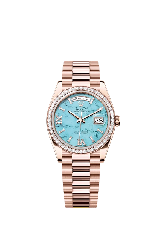 Rolex Day-Date 36. 18k Everose Gold with Diamond-set. 36mm. Ref# 128345rbr-0064