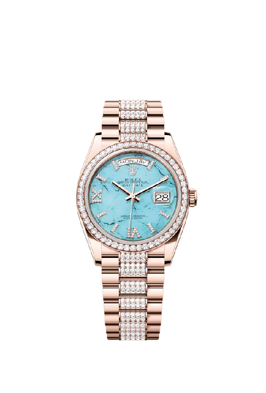 Rolex Day-Date 36. 18k Everose Gold with Diamond-set. 36mm. Ref# 128345rbr-0065