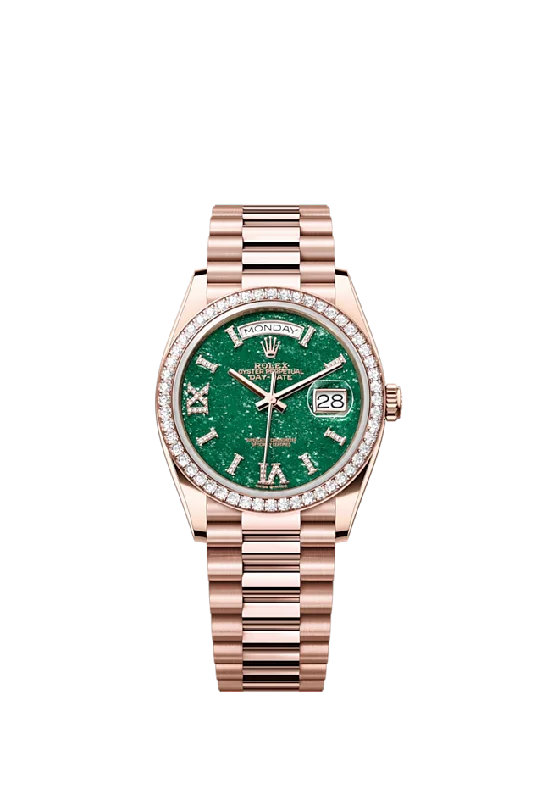 Rolex Day-Date 36. 18k Everose Gold with Diamond-set. 36mm. Ref# 128345rbr-0068