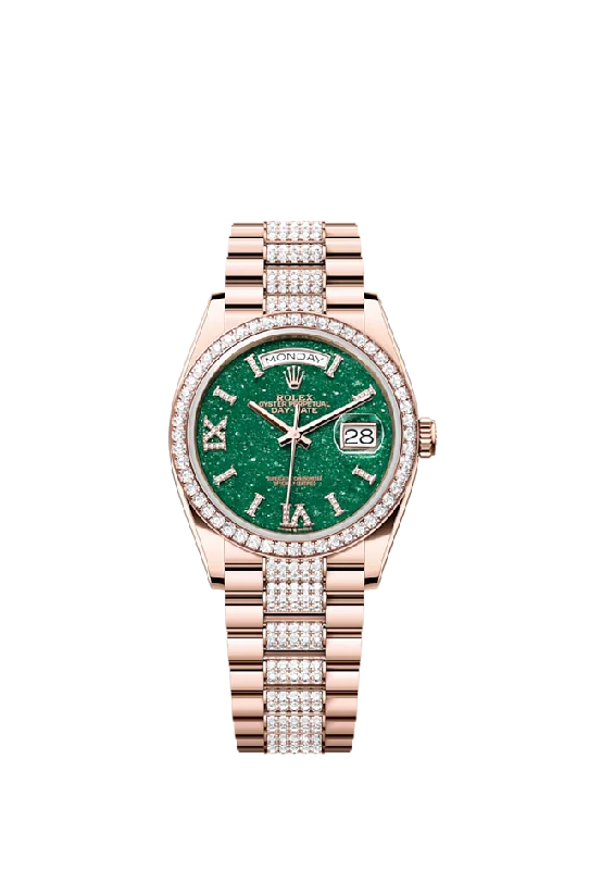 Rolex Day-Date 36. 18k Everose Gold with Diamond-set. 36mm. Ref# 128345rbr-0069