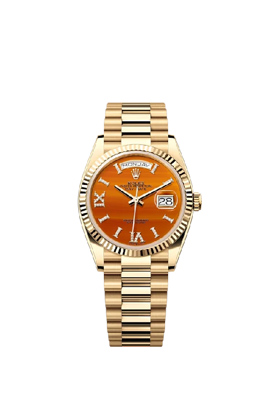 Rolex Day-Date 36. 18k Yellow Gold with Diamond-set. 36mm. Ref# 128238-0088