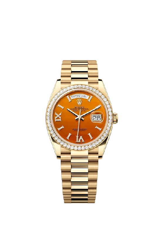 Rolex Day-Date 36. 18k Yellow Gold with Diamond-set. 36mm. Ref# 128348rbr-0049