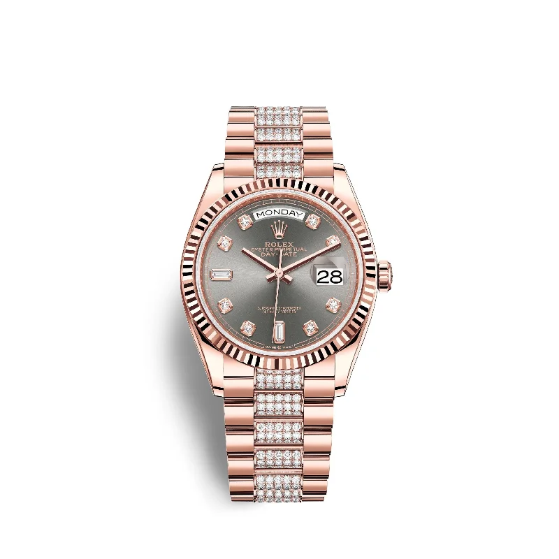 Rolex Day-Date. 36mm. 18k Everose Gold. Ref# 128235-0051