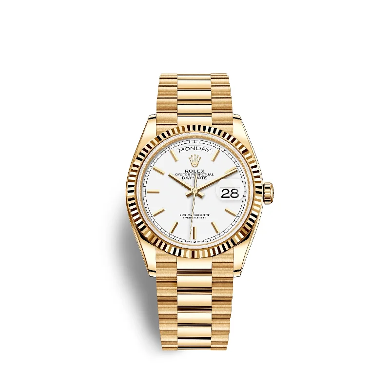 Rolex Day-Date. 36mm. 18k Yellow Gold. Ref# 128238-0081