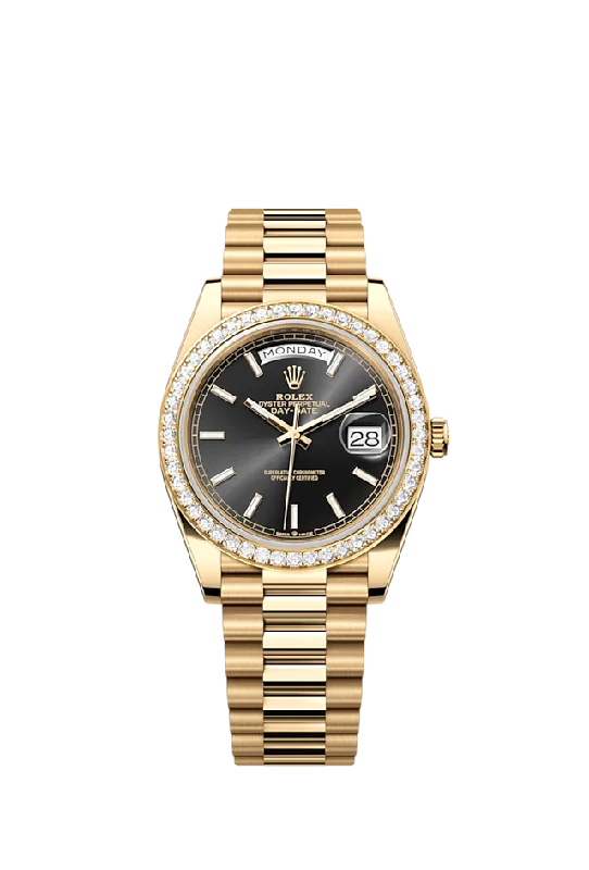 Rolex Day-Date 40. 18k Yellow Gold with Diamond-set. 40mm. Ref# 228348rbr-0043