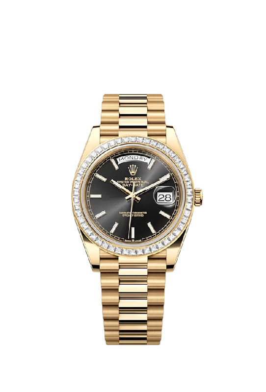 Rolex Day-Date 40. 18k Yellow Gold with Diamond-set. 40mm. Ref# 228398tbr-0041