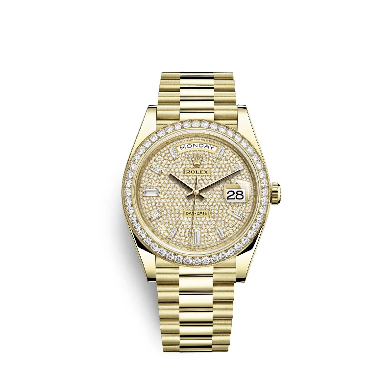 Rolex Day-Date. 40mm. 18k Yellow Gold and Diamonds. Ref# 228348rbr-0037