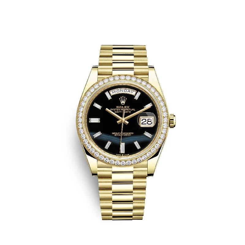 Rolex Day-Date. 40mm. 18k Yellow Gold and Diamonds. Ref# 228348rbr-0039