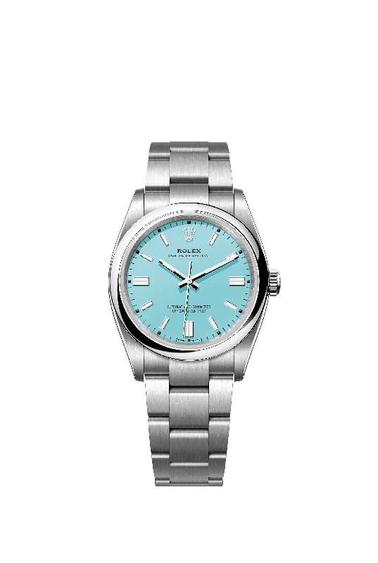 Rolex Oyster Perpetual 36. Turquoise blue dial. 36mm. Oystersteel Ref# 126000-0006