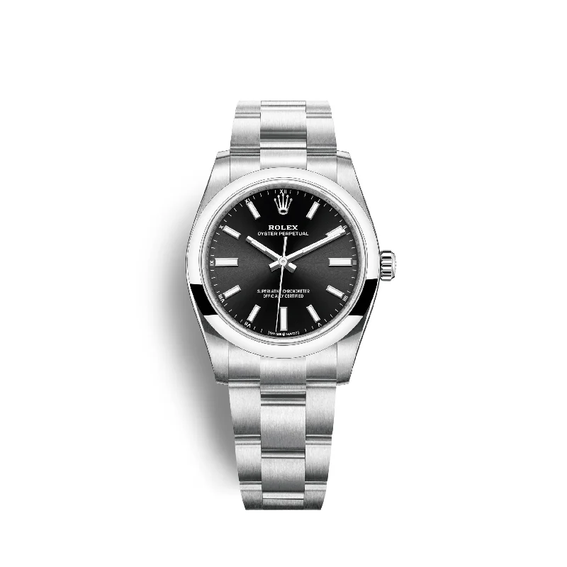 Rolex Oyster Perpetual No Date. Stainless Steel. 34mm. Ref# 124200-0002