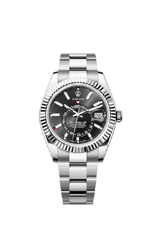 Rolex Sky-Dweller. 42mm. Oystersteel and 18k White Gold. Black. Oyster. Ref# 336934-0007