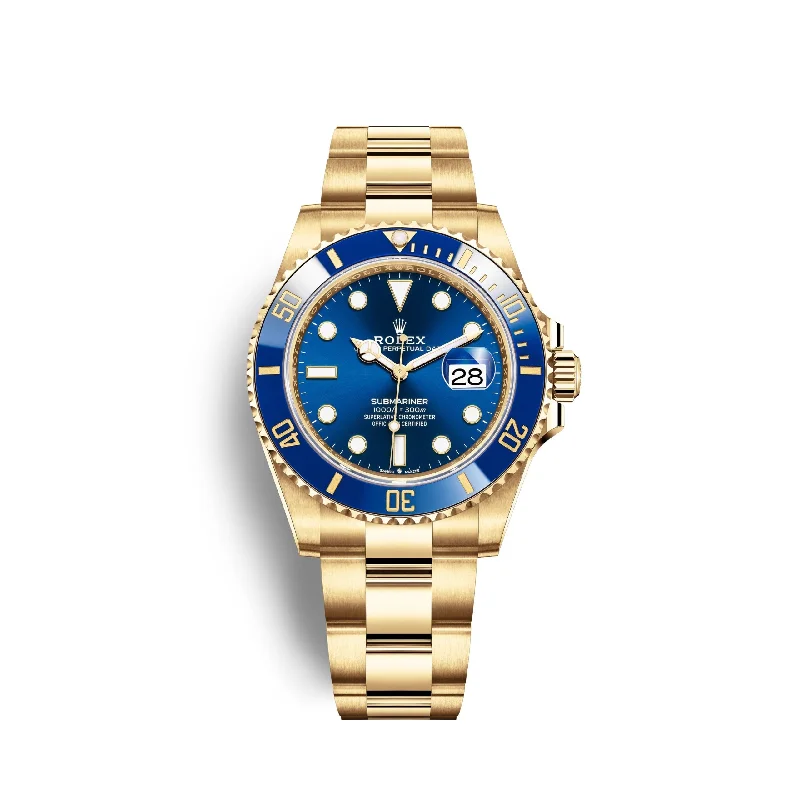 Rolex Submariner Date. 18k Yellow Gold. 41mm. Ref# 126618lb-0002