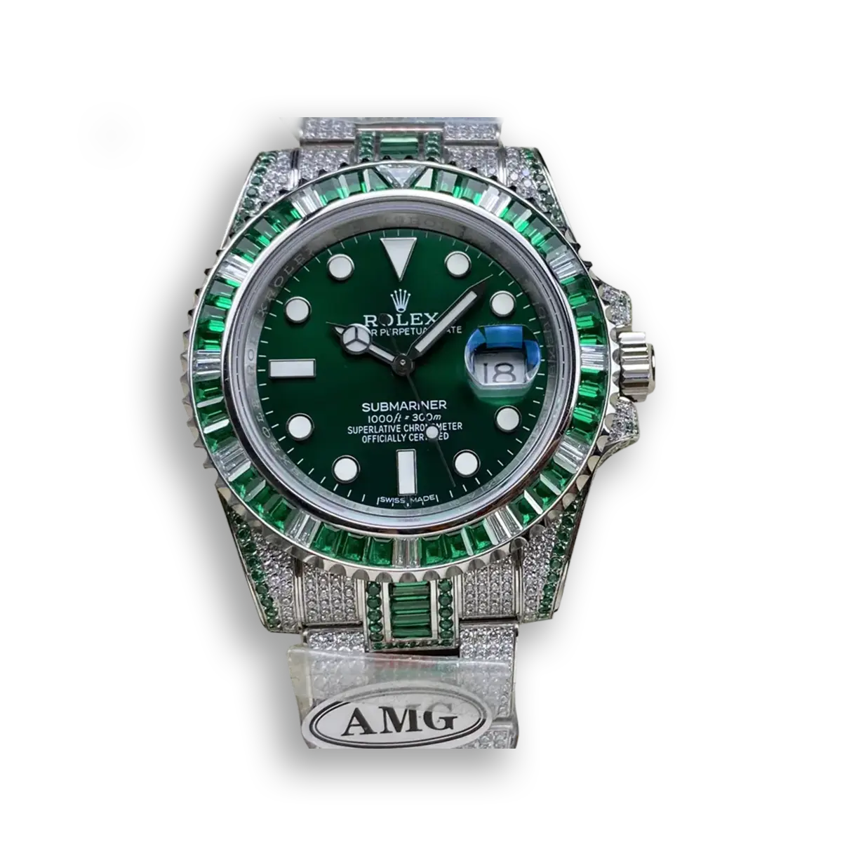 Rolex Submariner Iced Out Ref.116610LV-1 41mm Green Dial