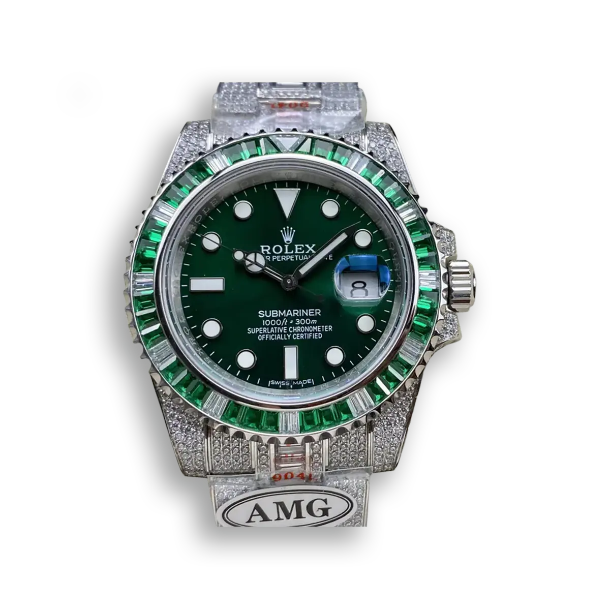 Rolex Submariner Iced Out Ref.116610LV-2 41mm Green Dial